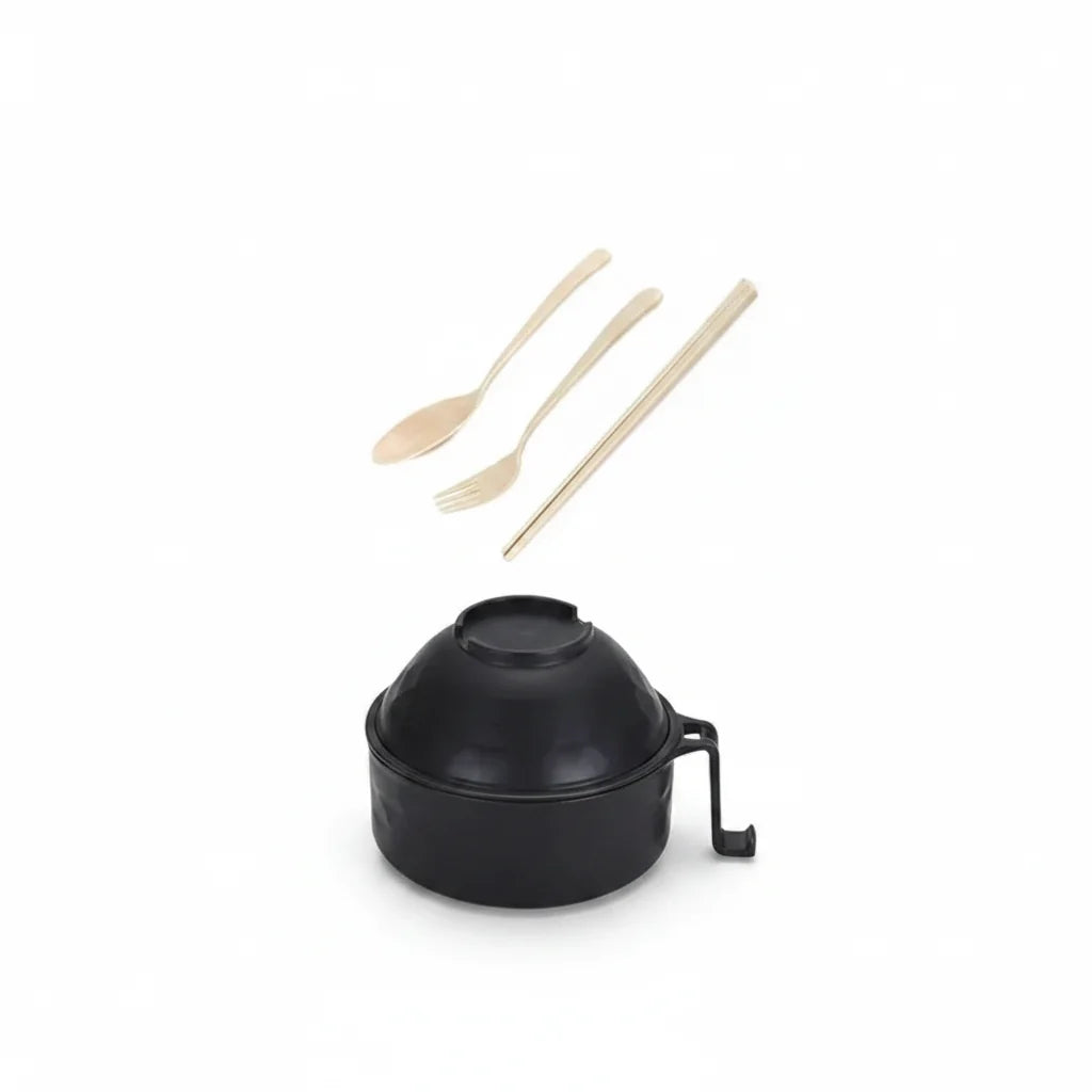 QuickServe Noodle Bowl Collection with Secure Lid & Cool Grip Handle, 6-Piece
