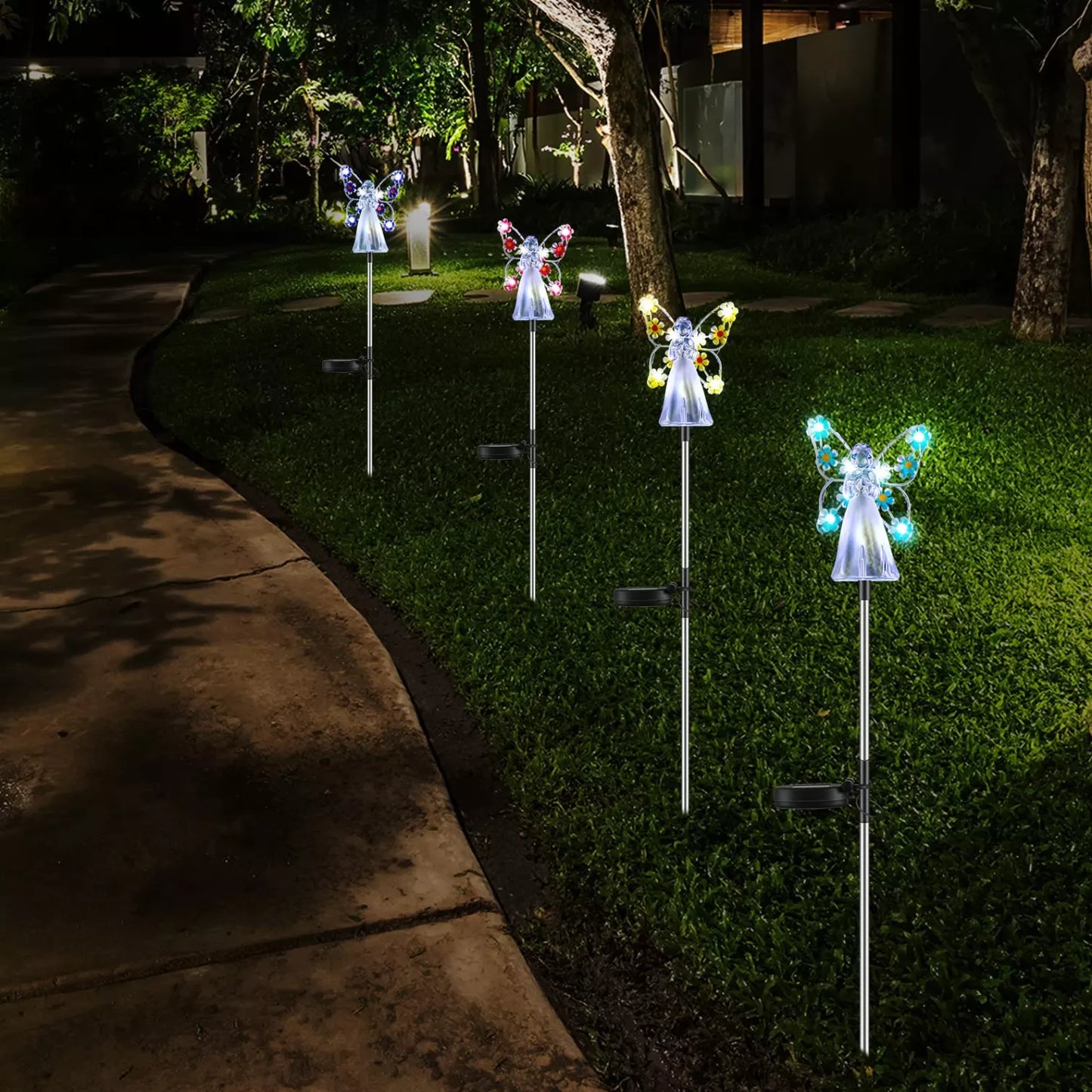 Heavenly Glow Solar Garden Light with Warm LED and Auto Activation