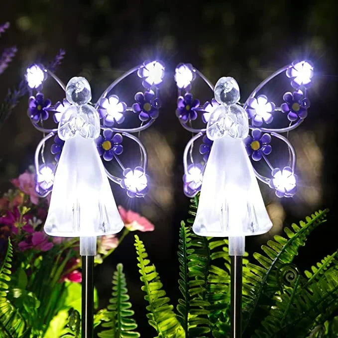 Heavenly Glow Solar Garden Light with Warm LED and Auto Activation
