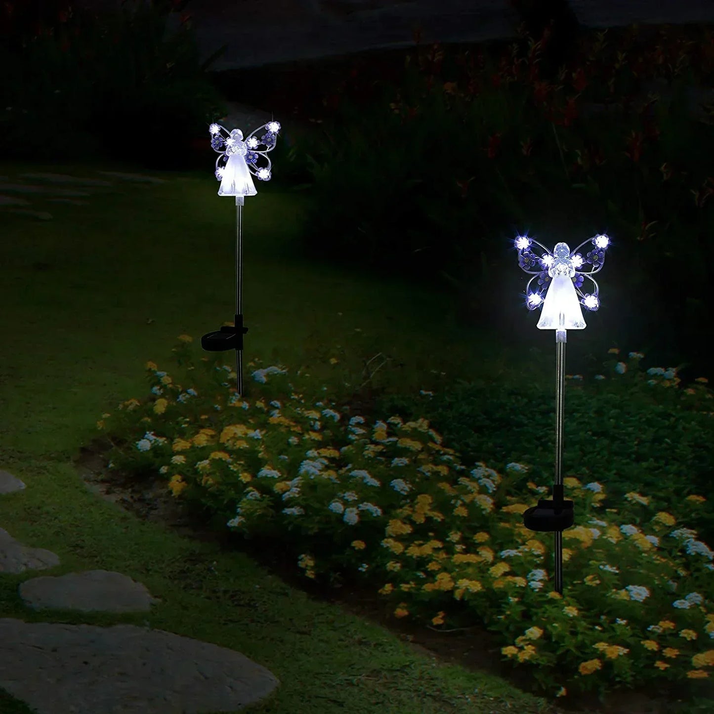 Heavenly Glow Solar Garden Light with Warm LED and Auto Activation