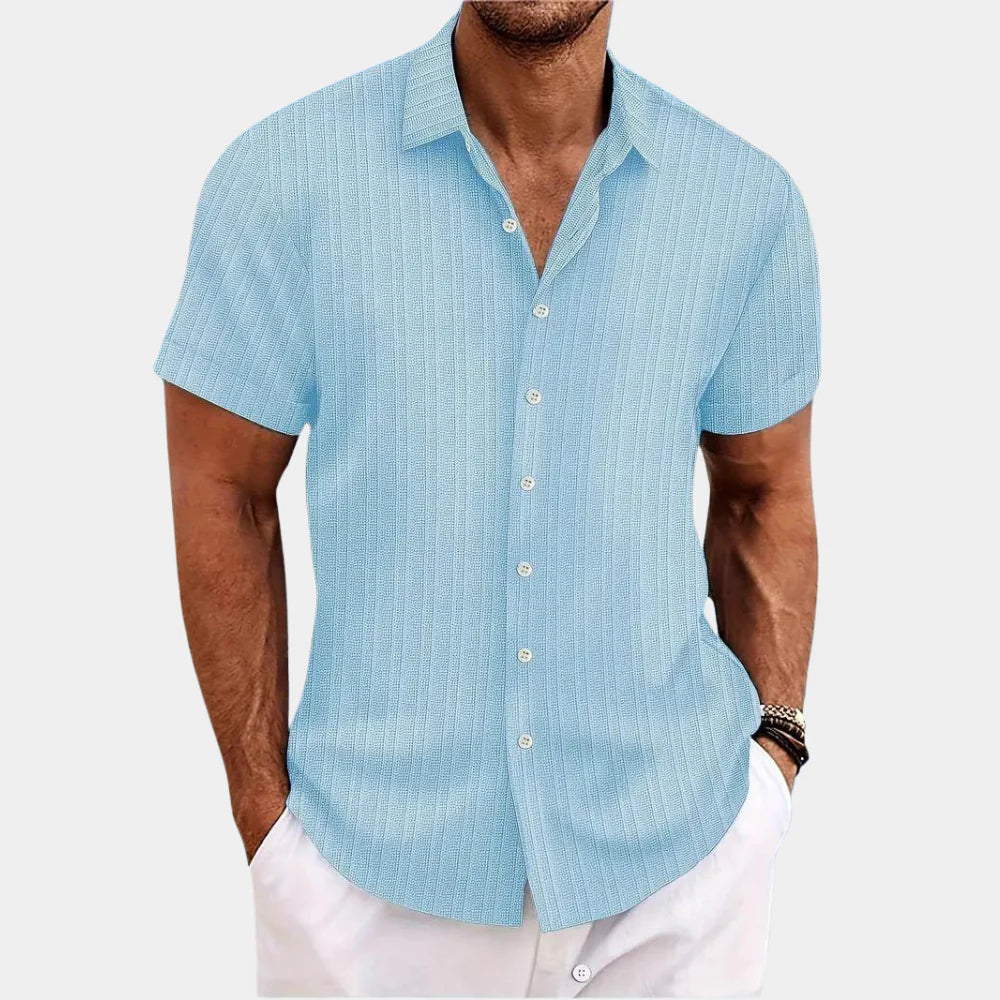 Lightweight Summer Shirt with Open Stitch Design and Relaxed Fit