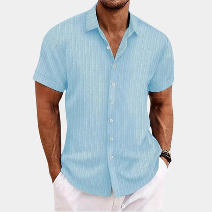 Lightweight Summer Shirt with Open Stitch Design and Relaxed Fit