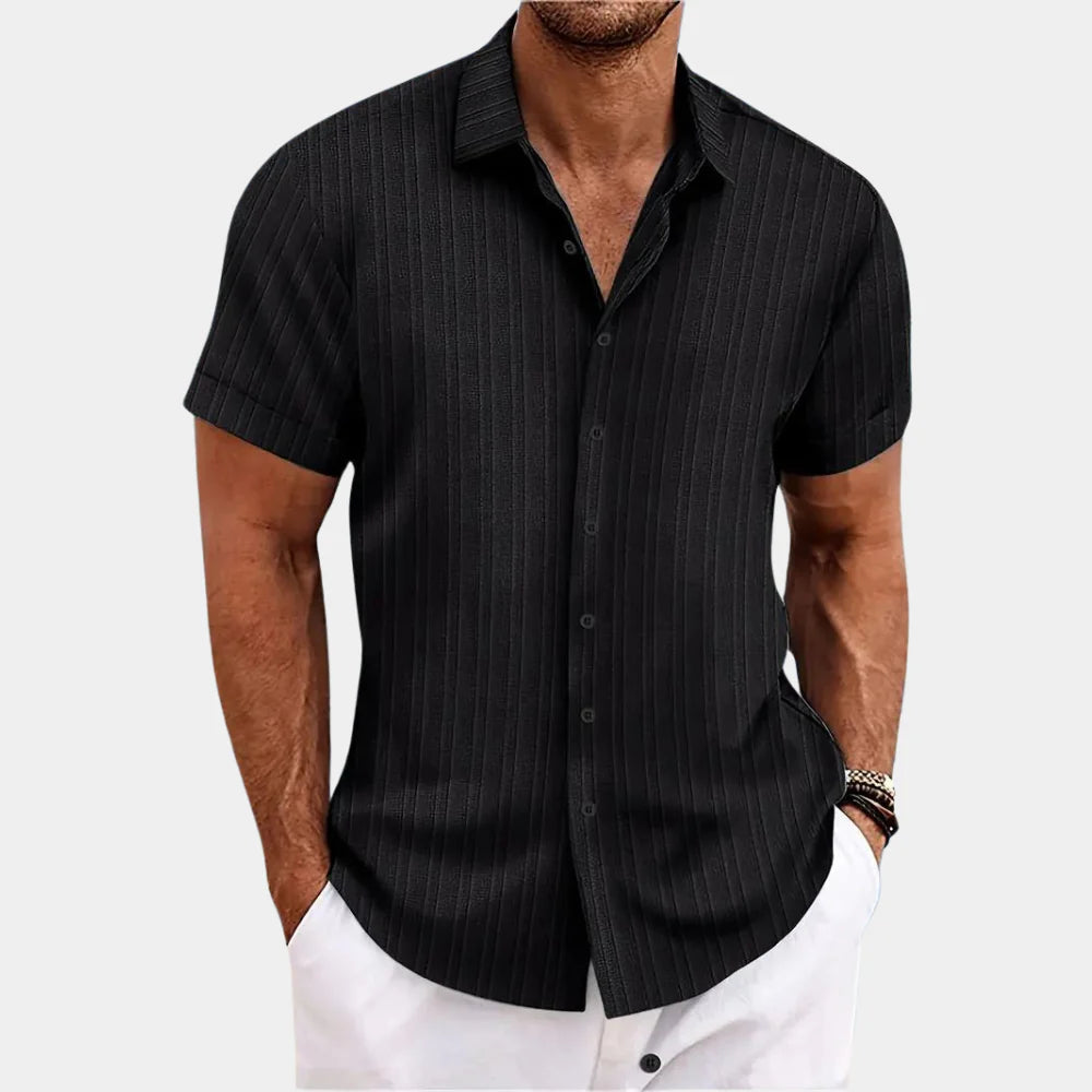 Lightweight Summer Shirt with Open Stitch Design and Relaxed Fit
