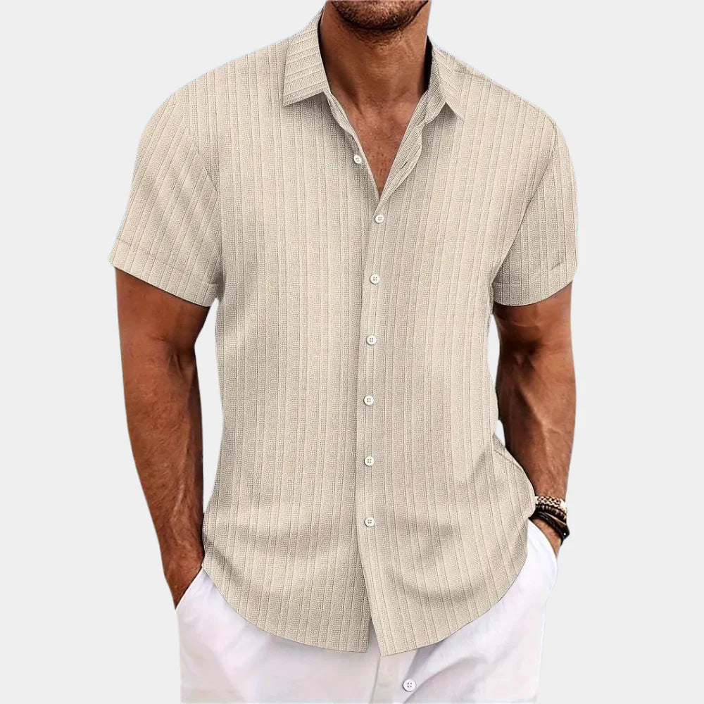 Lightweight Summer Shirt with Open Stitch Design and Relaxed Fit