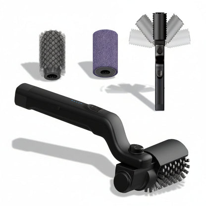 Rechargeable Electric Grill Cleaner with Rotating Head and Extras