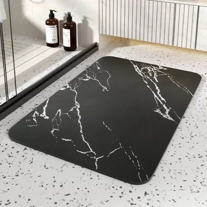 Rapid Dry Mineral Stone Bath Mat with Non-Slip Rubber Base