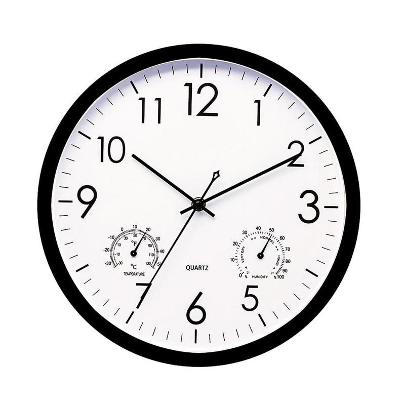 Stylish Outdoor Clock with Weather Display - 11.81 Inches