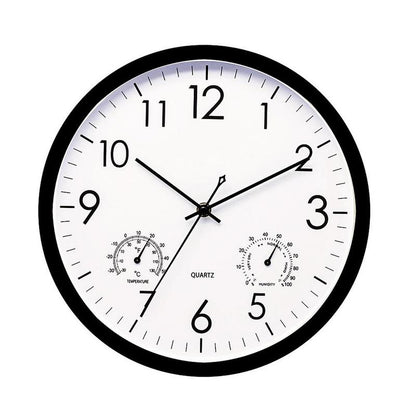 Stylish Outdoor Clock with Weather Display - 11.81 Inches