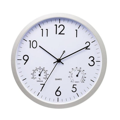 Stylish Outdoor Clock with Weather Display - 11.81 Inches