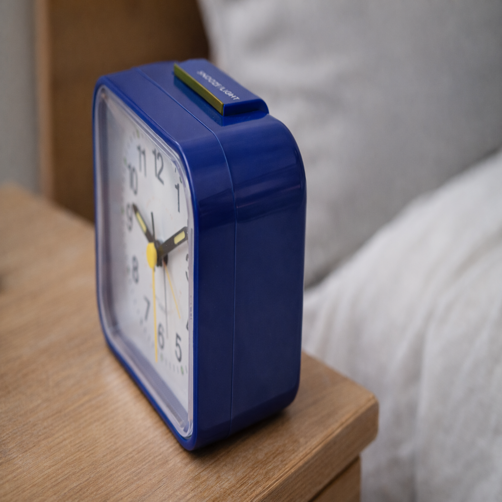 Whispering Alarm Clock with Gentle Glow and Snooze Feature