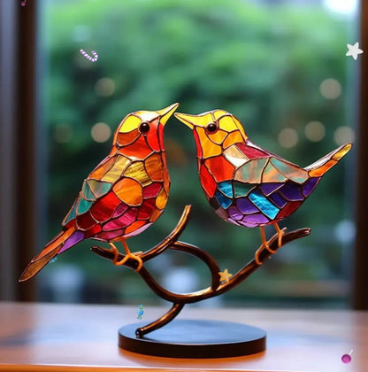 Vibrant Sunlight Reflecting Bird Window Decor with Suction Mount