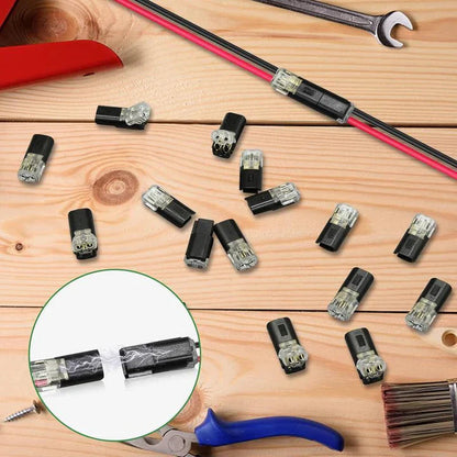2-Pole Cable Connector No-Strip Pluggable Transparent Window