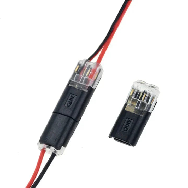 2-Pole Cable Connector No-Strip Pluggable Transparent Window