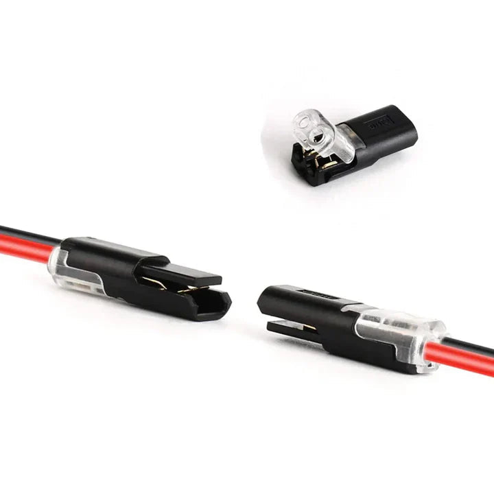 2-Pole Cable Connector No-Strip Pluggable Transparent Window