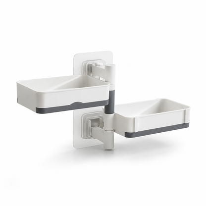360° Rotatable No-Drill Adhesive Wall Shelf