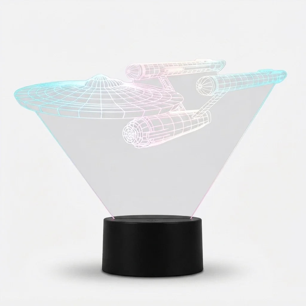 3D Illusion Lamp Spaceship Multicolor LED & USB Powered