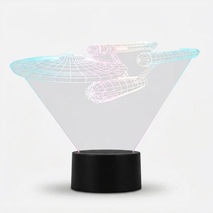 3D Illusion Lamp Spaceship Multicolor LED & USB Powered