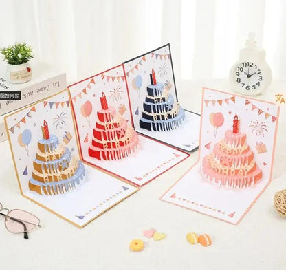3D Pop-Up Birthday Card Laser-Cut LED Light & Music