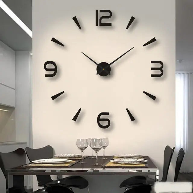 3D Wall Clock Self-Adhesive Acrylic & EVA Foam