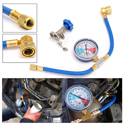 AC Refill Hose Universal Refrigerant 0-350 PSI Gauge