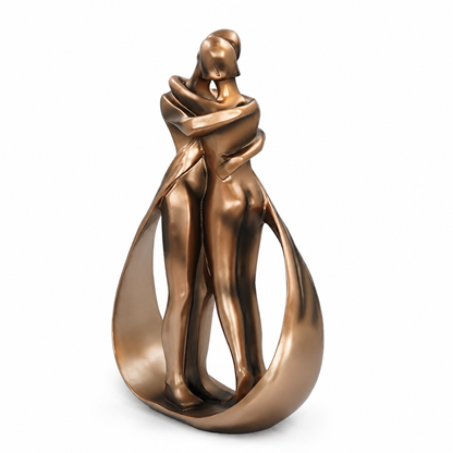 Abstract Embrace Bronze-Tone Decorative Figurine