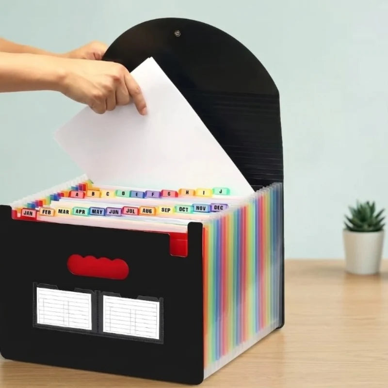 Accordion File Organizer Waterproof Expandable 24 Compartments