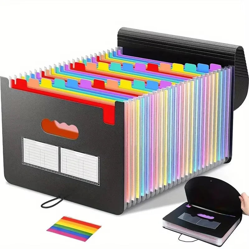 Accordion File Organizer Waterproof Expandable 24 Compartments
