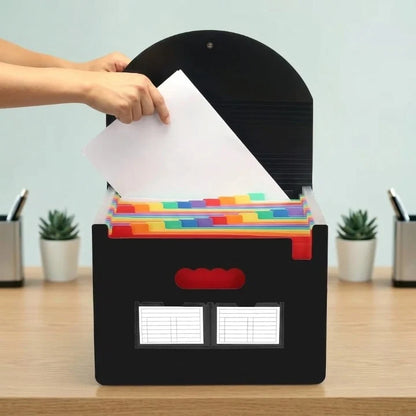Accordion File Organizer Waterproof Expandable 24 Compartments