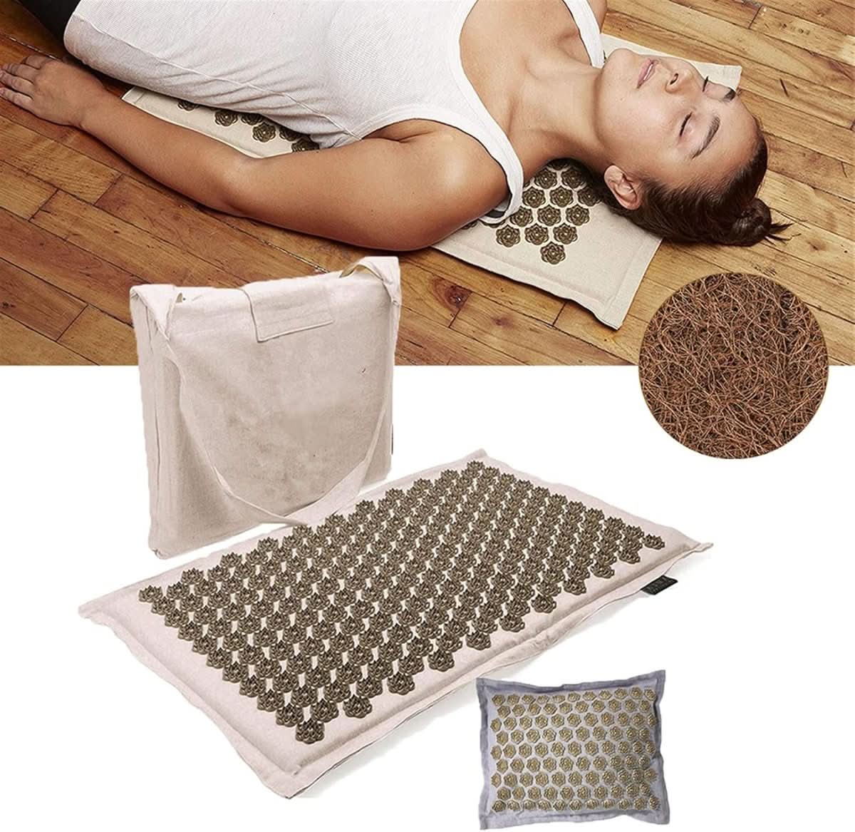 Acupressure Mat Set Cotton Cover & Foam Core
