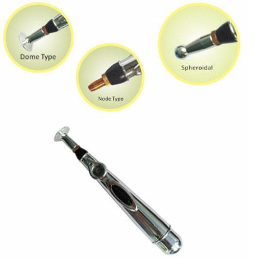 Acupuncture Pen Needle-Free Three Interchangeable Heads Adjustable Intensity