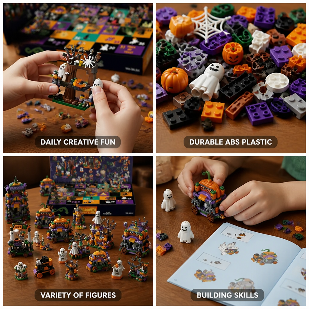 Advent Calendar 31 Buildable Halloween Mini Buildings & Figures