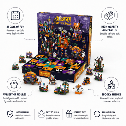 Advent Calendar 31 Buildable Halloween Mini Buildings & Figures
