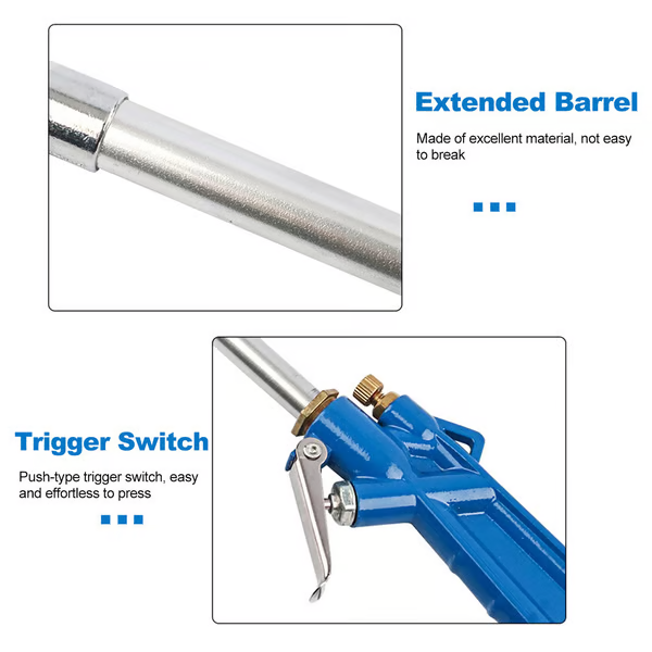 Air Blow Gun Copper Tip Long Metal Tube