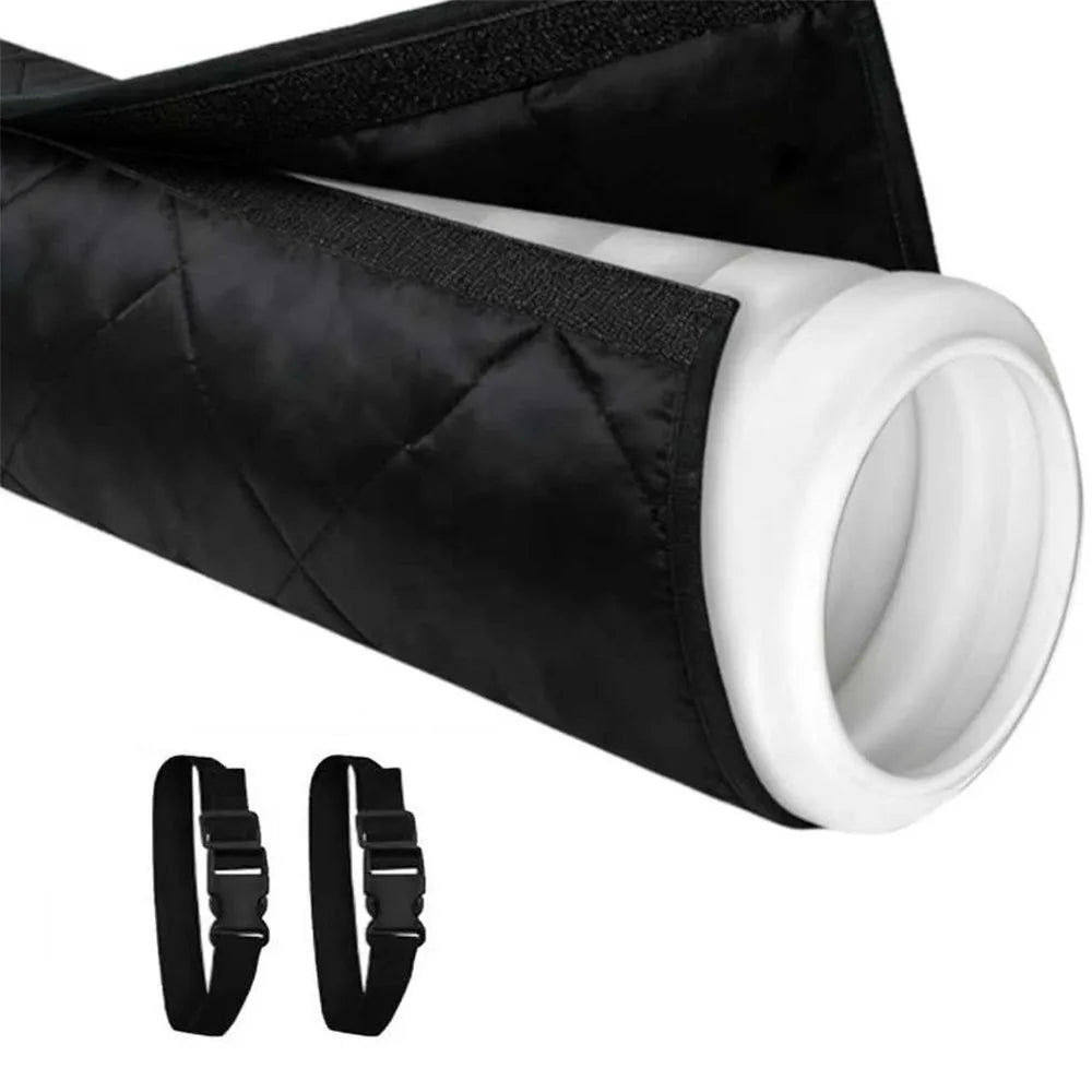 Air Conditioner Hose Cover Insulating Waterproof Zipper & Straps