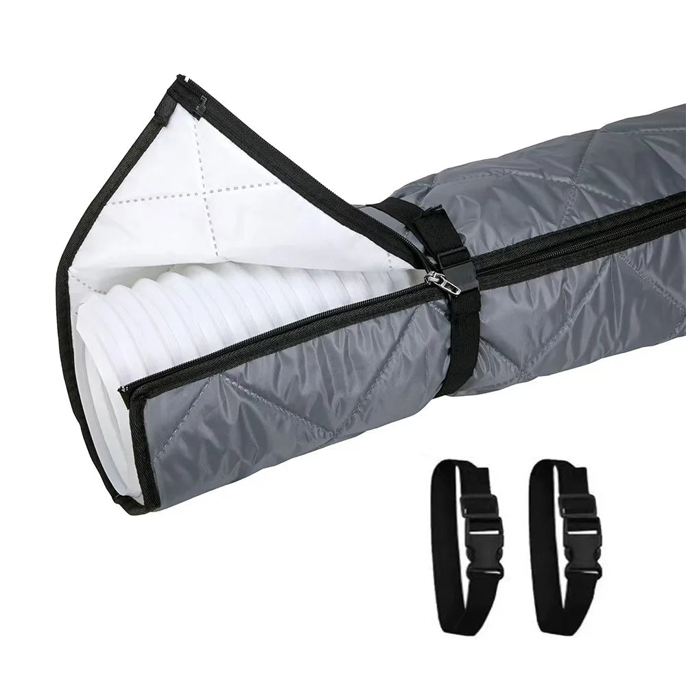Air Conditioner Hose Cover Insulating Waterproof Zipper & Straps