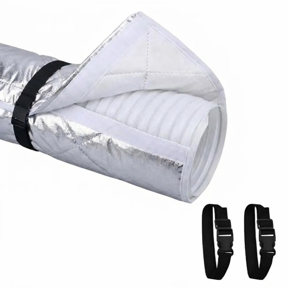 Air Conditioner Hose Cover Insulating Waterproof Zipper & Straps