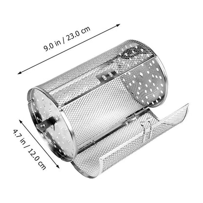 Air Fryer Rotisserie Basket 360° Rotating Stainless Steel