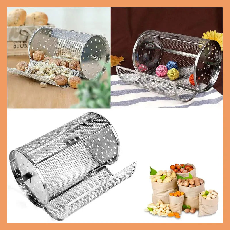 Air Fryer Rotisserie Basket 360° Rotating Stainless Steel