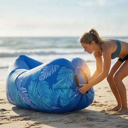 Air Mattress Self-Inflating Integrated Sunshade & Side Pockets