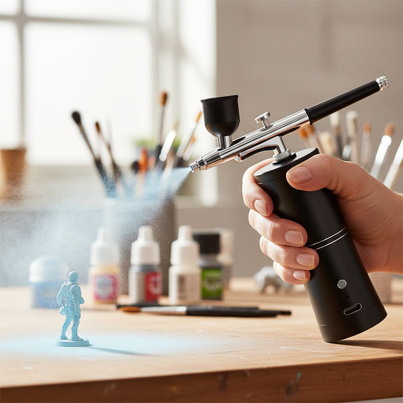 Airbrush Gun Cordless Rechargeable 3 Interchangeable Nozzles