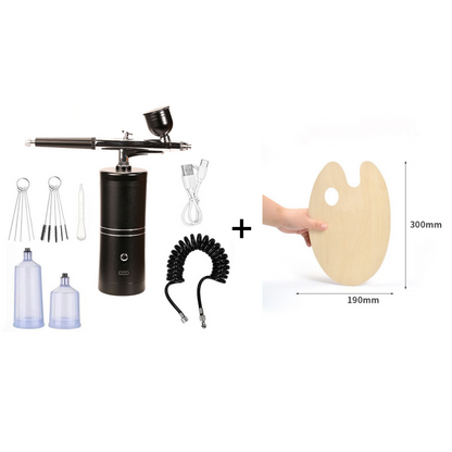 Airbrush Gun Cordless Rechargeable 3 Interchangeable Nozzles
