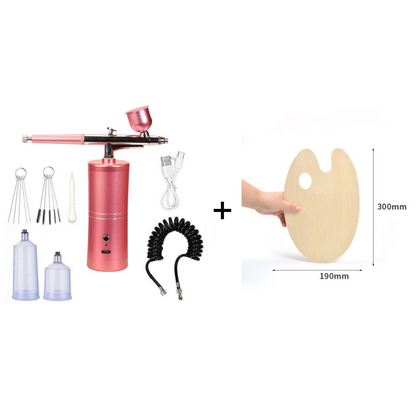 Airbrush Gun Cordless Rechargeable 3 Interchangeable Nozzles