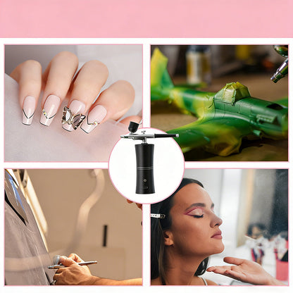 Airbrush Gun Cordless Rechargeable 3 Interchangeable Nozzles
