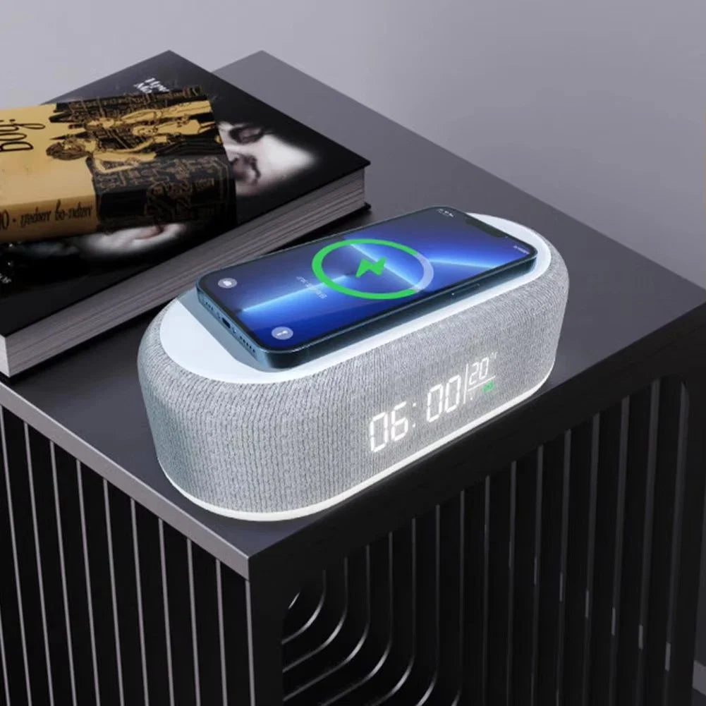 Alarm Clock 15W Wireless Charging LED Display