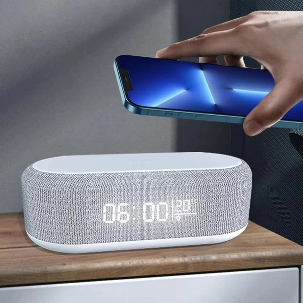 Alarm Clock 15W Wireless Charging LED Display