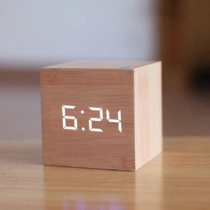 Alarm Clock LED Time & Temperature Automatic Night Dimming