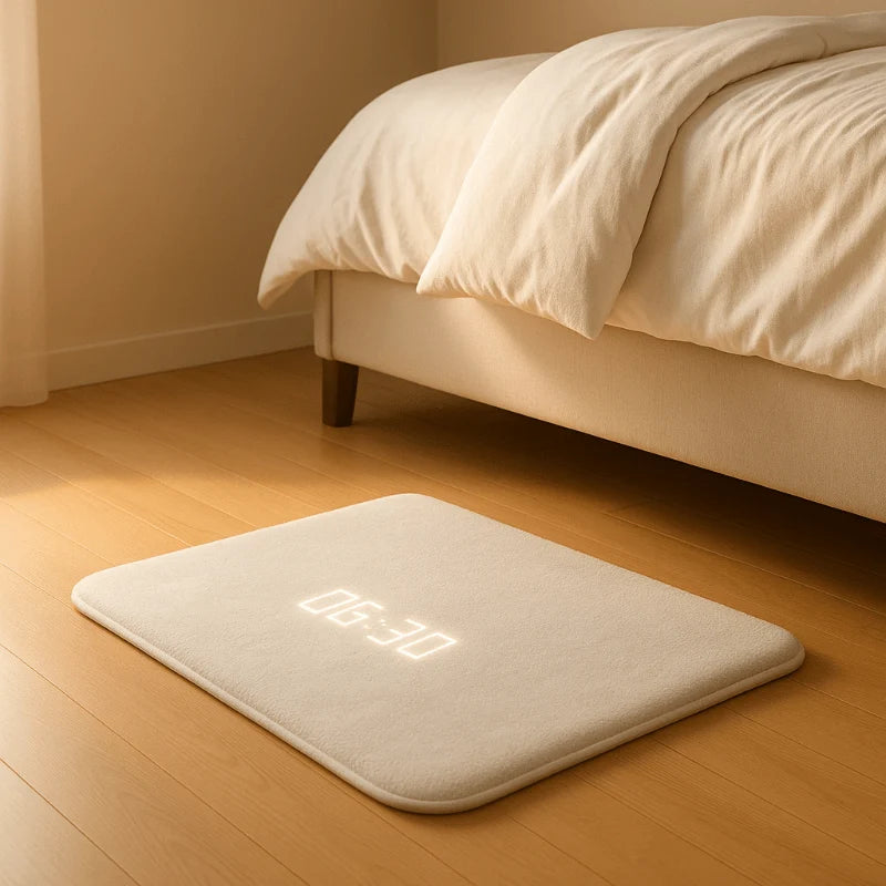 Alarm Clock Rug Pressure-Activated Battery-Powered