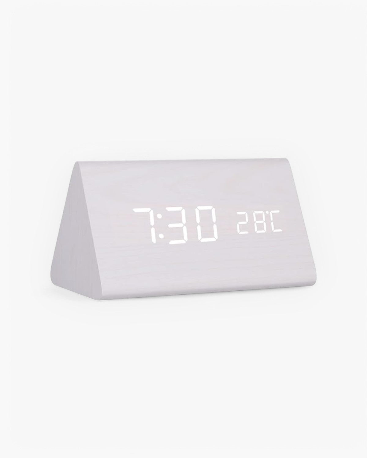 Alarm Clock Wooden LED Temperature & Humidity