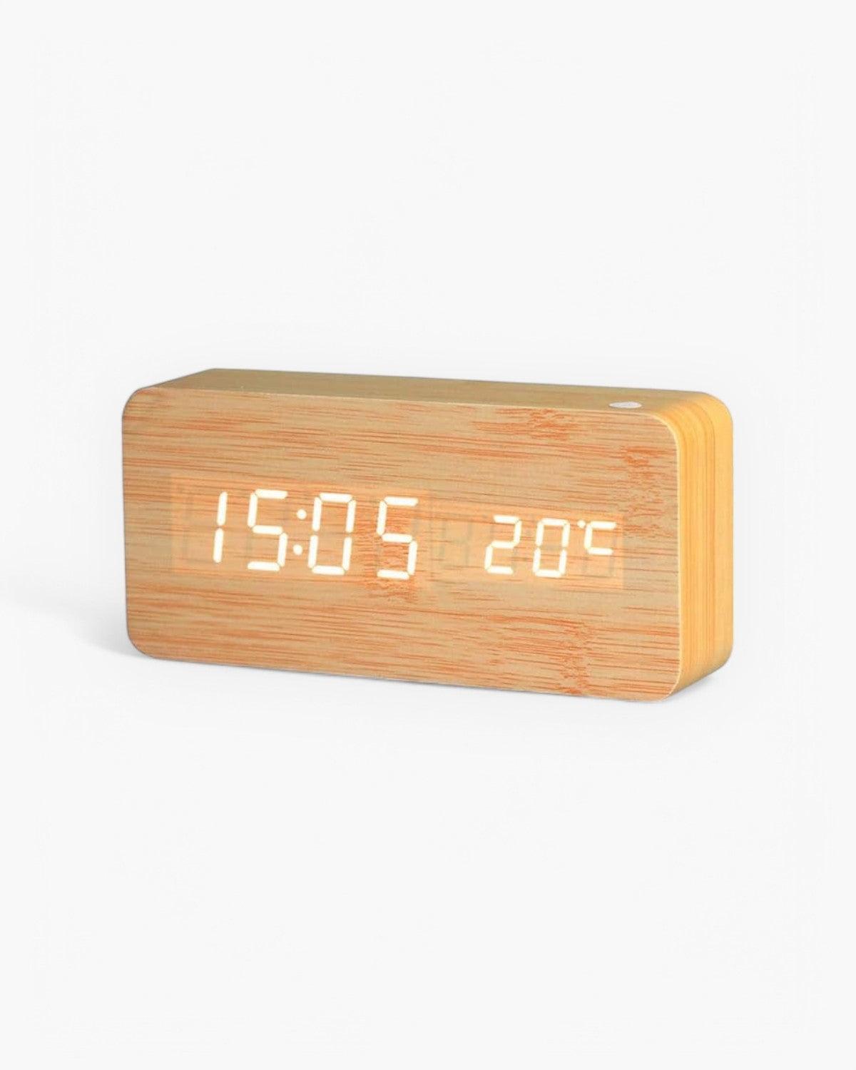Alarm Clock Wooden LED Temperature & Humidity