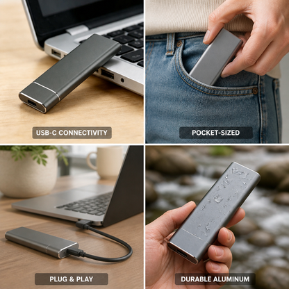 Aluminum External SSD (USB 3.1 Type-C)